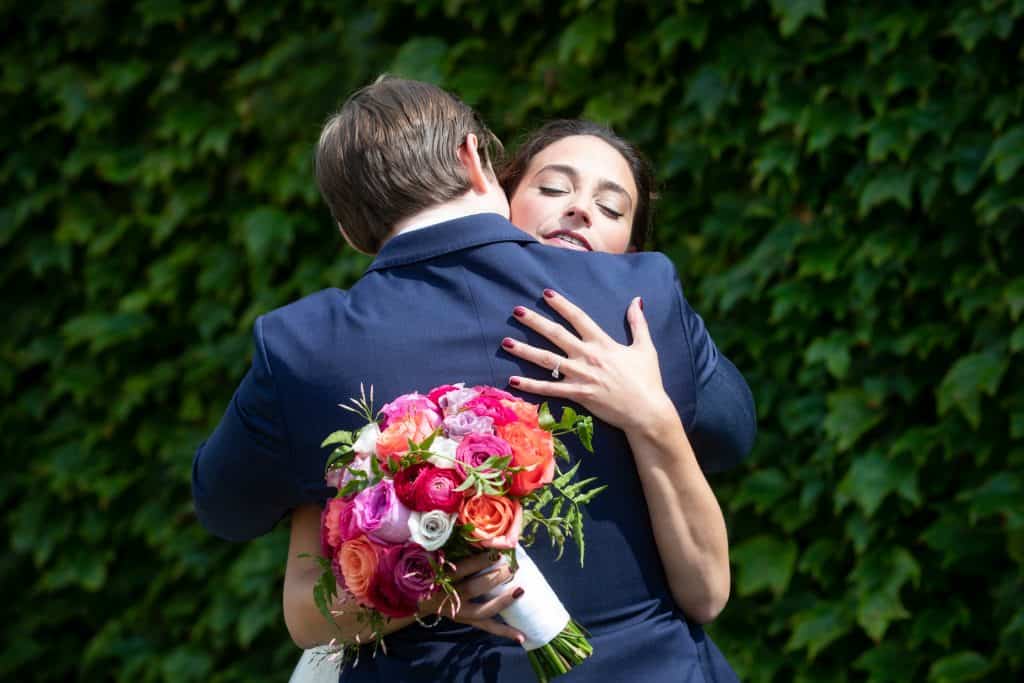 Liz and Nick Hugging