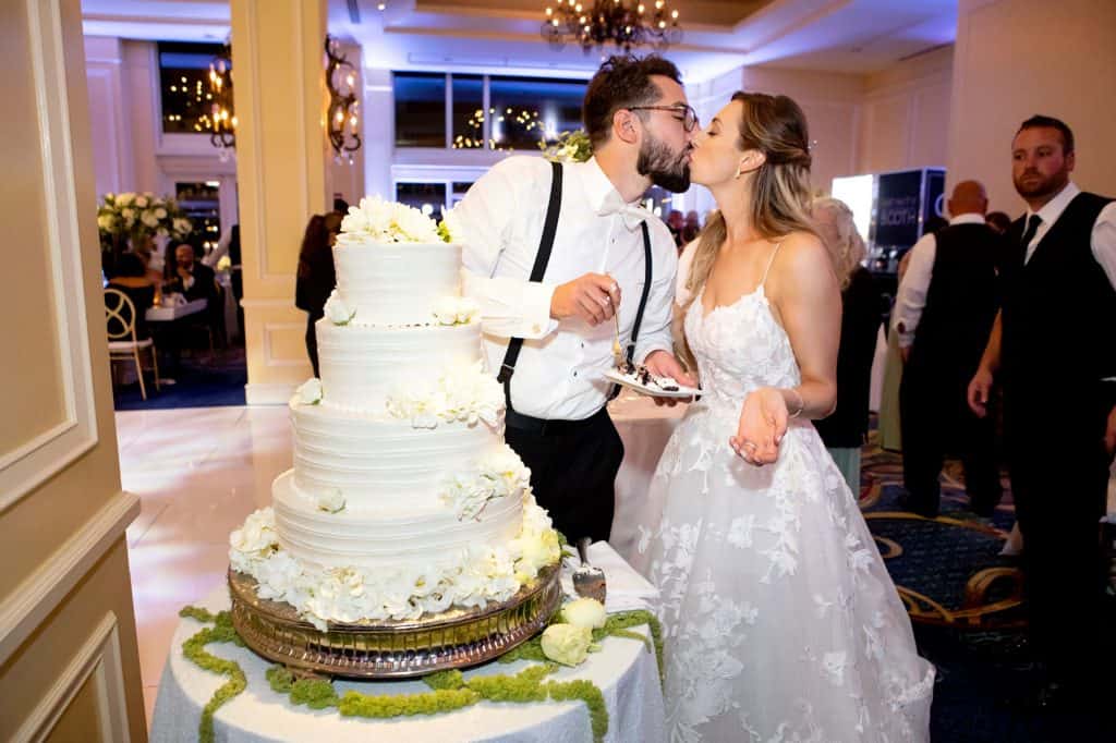 Bride and Groom Kissing