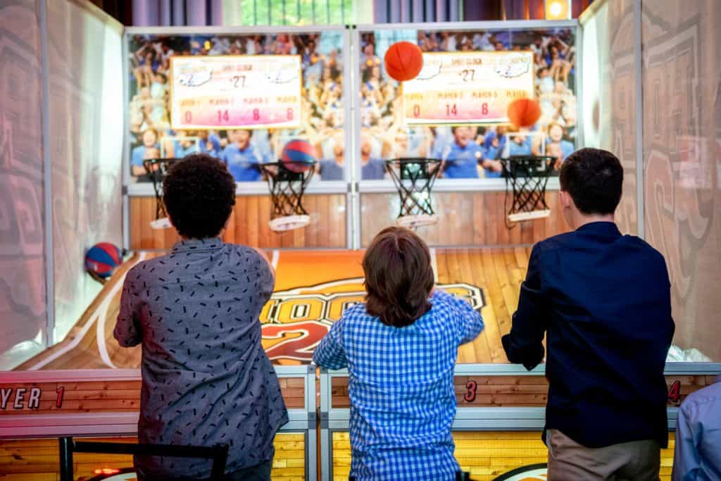 Bar Mitzvah Attendees Playing Basketball