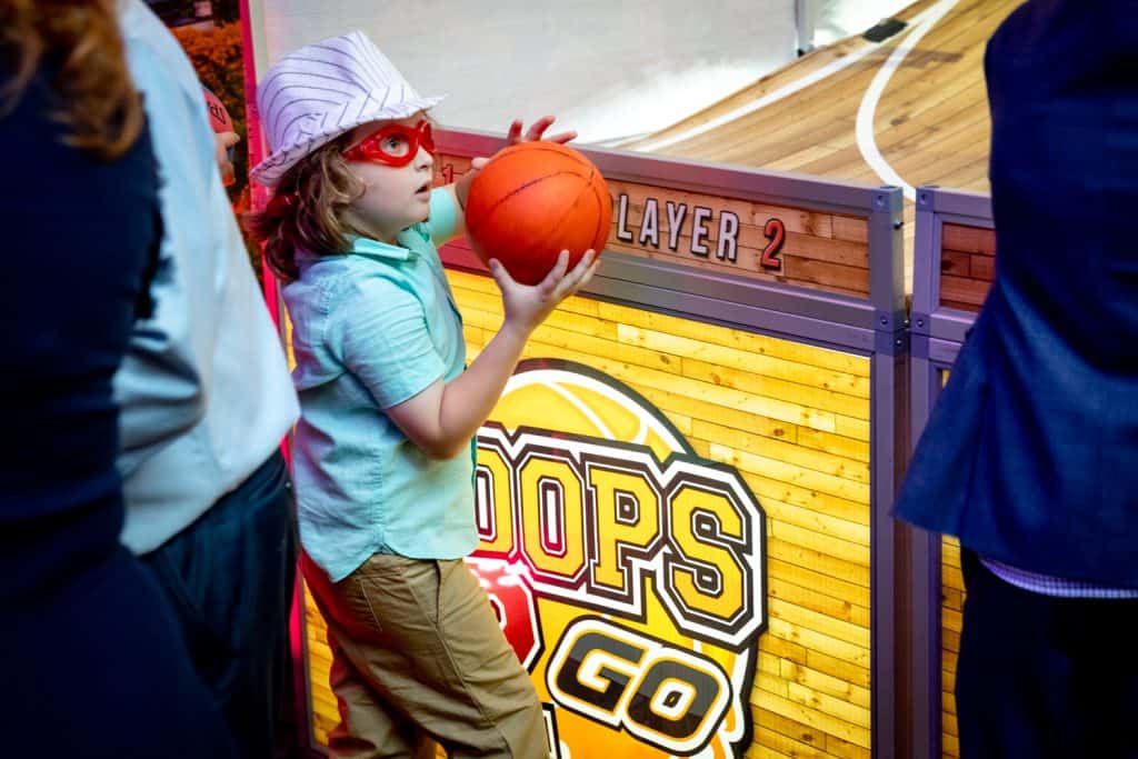 Bar Mitzvah Attendees Playing Basketball