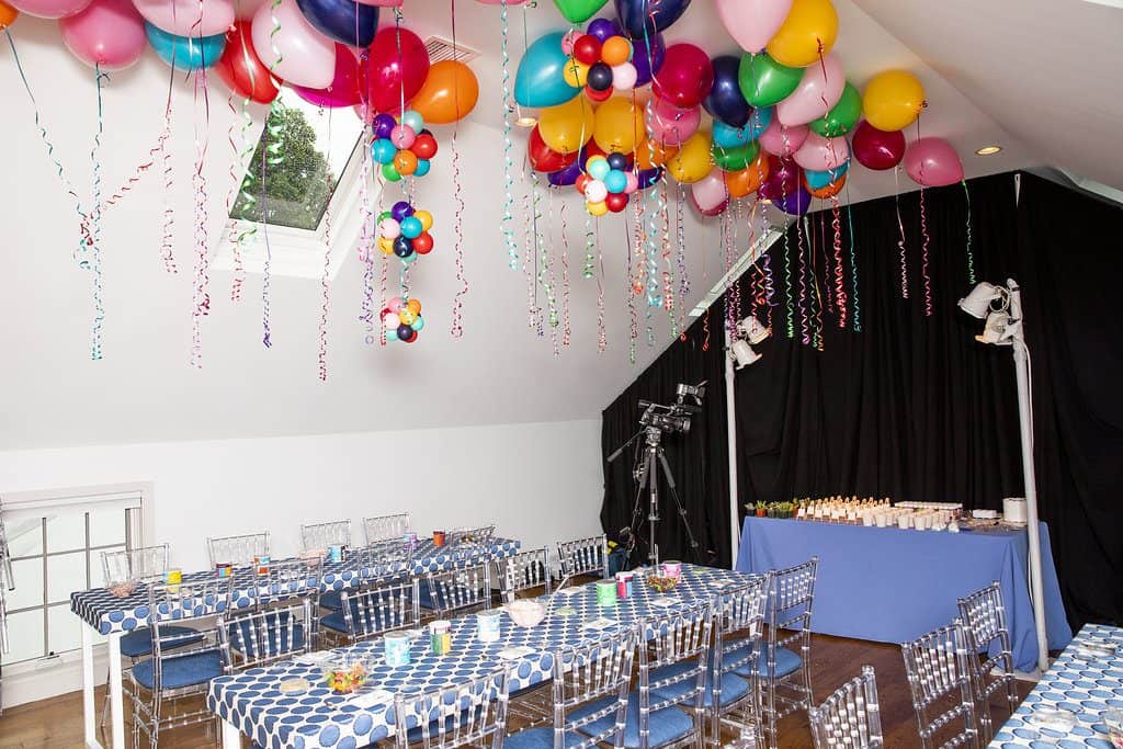 Bat Mitvah Balloons and Tables