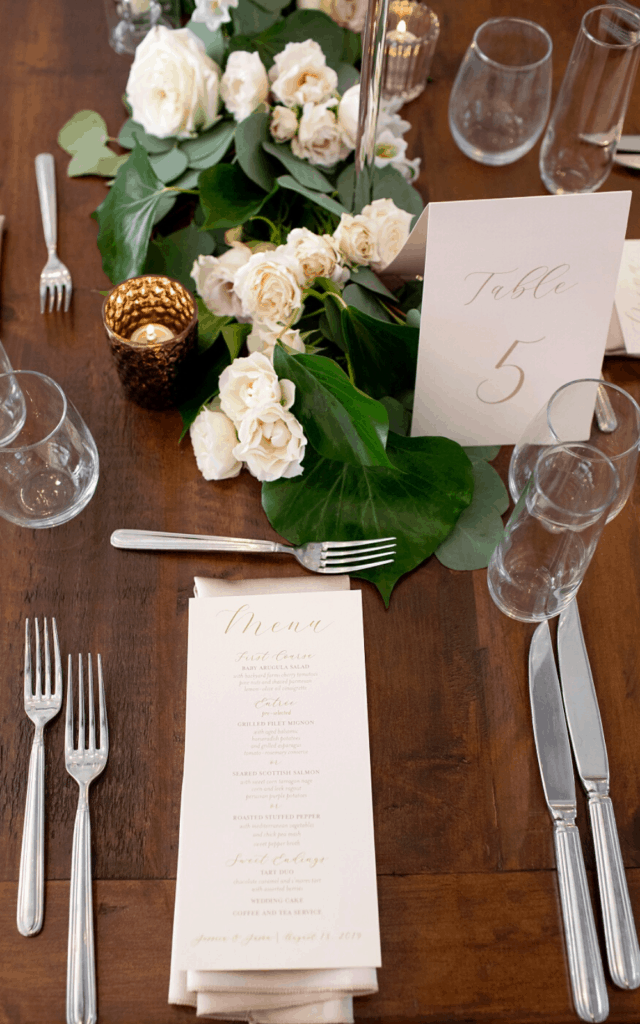 Jason and Jessica Table Setting