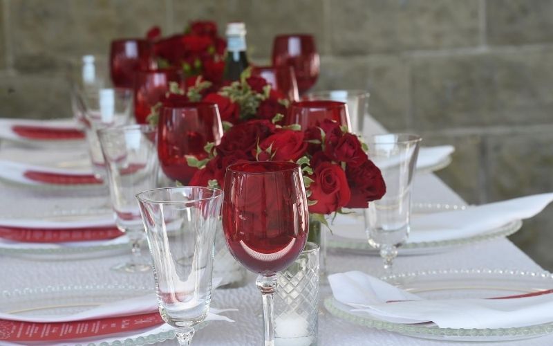 Red Winter Place Setting