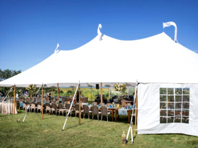 white tent wedding